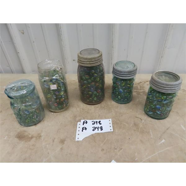 5 Sealers Full of Marbles