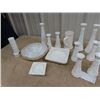 Image 3 : 25 Pcs of Milkglass - Vases, Ashtrays, & Bowls!