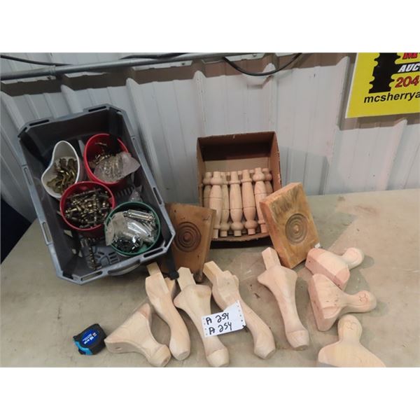 Furniture Legs, Pillars, Furniture/Cupboard Pulls Plus More!