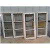 Image 1 : 4 Vintage Wood Framed Windows 16" x 34.5"