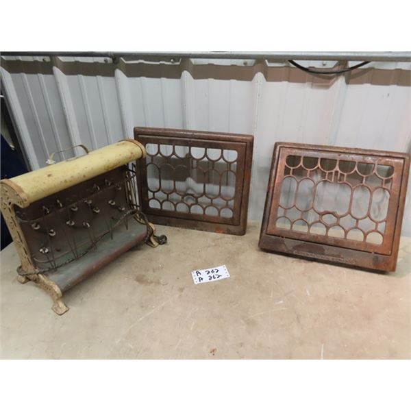 2 Registers Grates & Vintage Superior Electric Heater