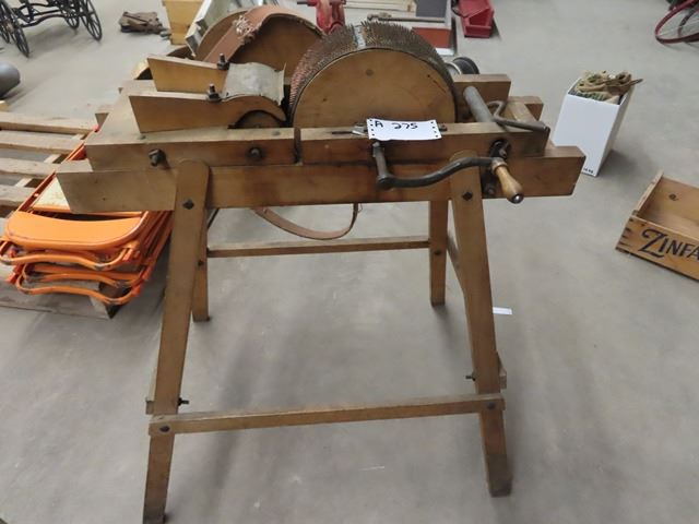 Vintage Wool Carter Machine- Manual w Belt Drive, Self Standing