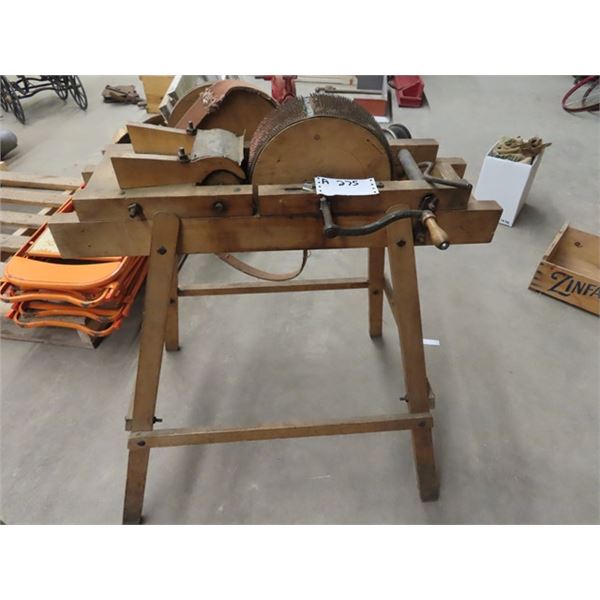 Vintage Wool Carter Machine- Manual w Belt Drive, Self Standing