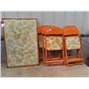 Image 1 : Retro Card Table & 6 Folding Chairs