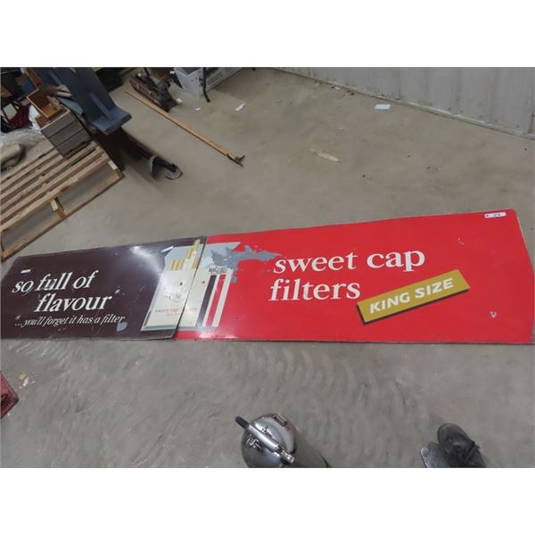 Metal 2 Pc Sweet Caporal Cig Sign 30" x 40"