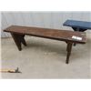 Image 2 : 2 Vintage Benches 1) 20"H 55" L 9 " D 1) 18" H 71" L 9"D