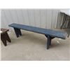 Image 3 : 2 Vintage Benches 1) 20"H 55" L 9 " D 1) 18" H 71" L 9"D