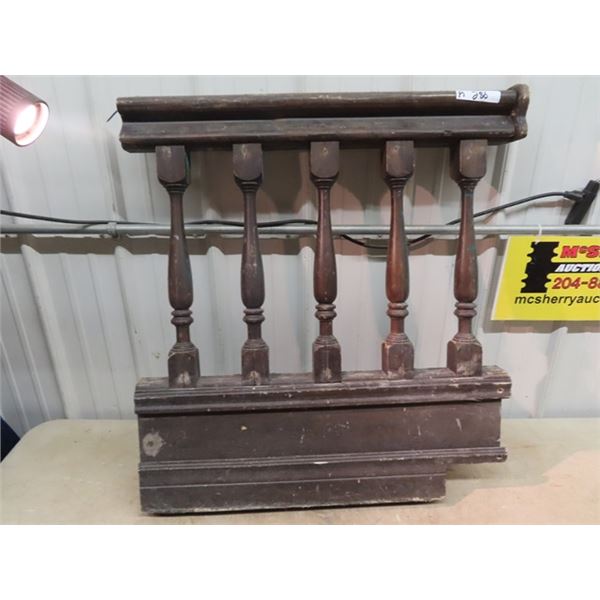 Vintage Wooden Stair Railings 36"H 32" L - Good for Repurposing
