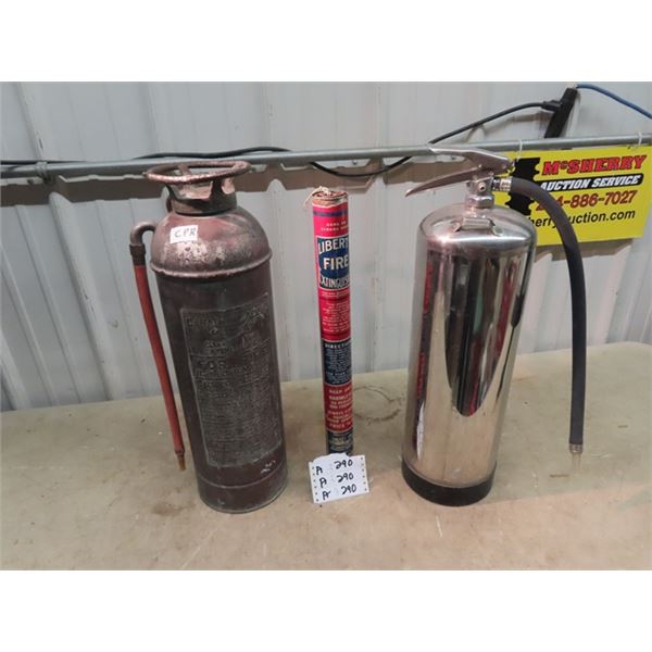 3 Fire Extinguishers 1) Liberty & 1) Cdn Pacific Railway  Plus!