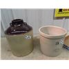 Image 1 : Pickle Crock & 3 Gal Crock w Large Crack