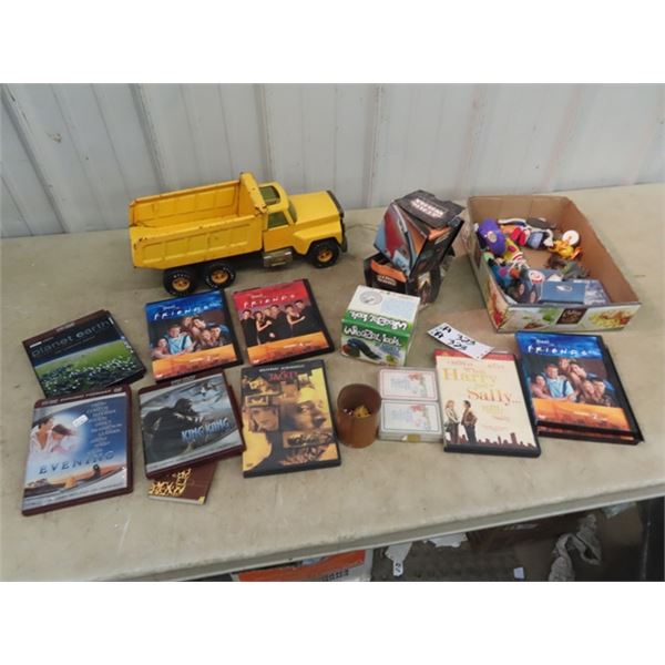 Nylint Metal Truck, DVD Movies, & Various Toys