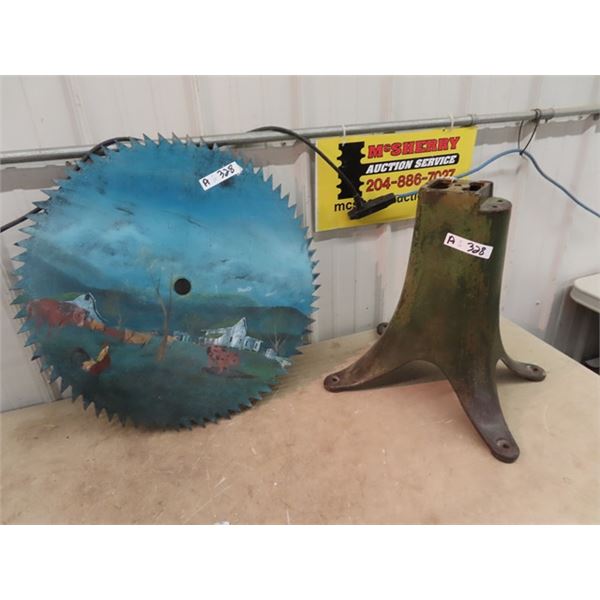 Art on Mandrel Blade 25", Cream Separator Stand Good for Repurpose