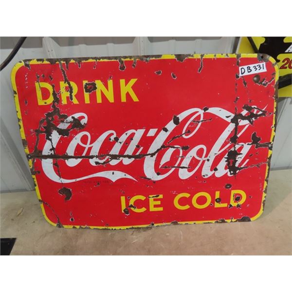 Vintage 1947 Porc Coca Cola Sign 20" x  28"