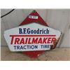 Image 1 : Vintage Metal Goodrich Trailermaker Tire Sign 20" x  24"