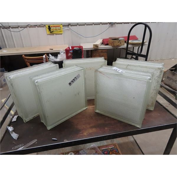 5 Glass Bricks 12" x 12" x 4" (Good for Crafting)