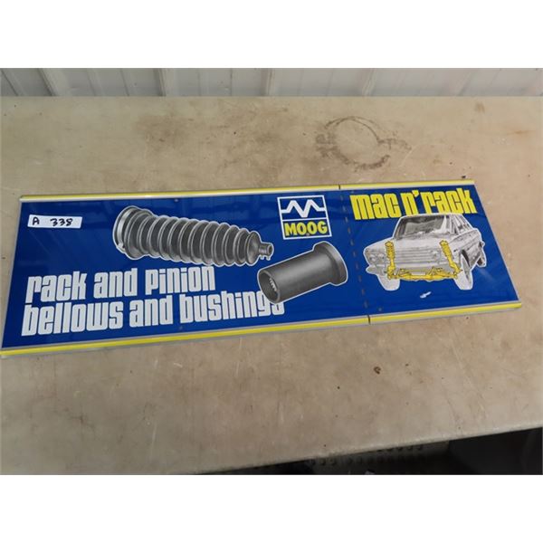 Metal Moog Auto Shock Sign 12" x 36"