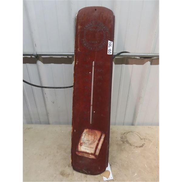 Metal Canada Cement Thermometer- Rusty Busted Thermometer