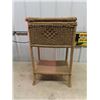 Image 1 : Wicker Sewing Stand & Wicker Chair