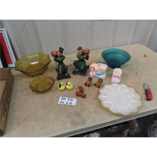 Chalkman Ornaments, S & P , Depression Plus More!