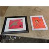 Image 1 : 2 Framed Native Art Pictures 1) 16" x 13" 1) 10" x 12"
