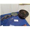 Image 1 : WW 2 German Officer Storage Case, WWI Goggles & Flashlight, Compass comes w Leather Case