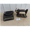 Image 1 : Vintage Underwood Noiseless Typrwriter, & Vintage Winner Sewing Machine (Head Only -No Case)
