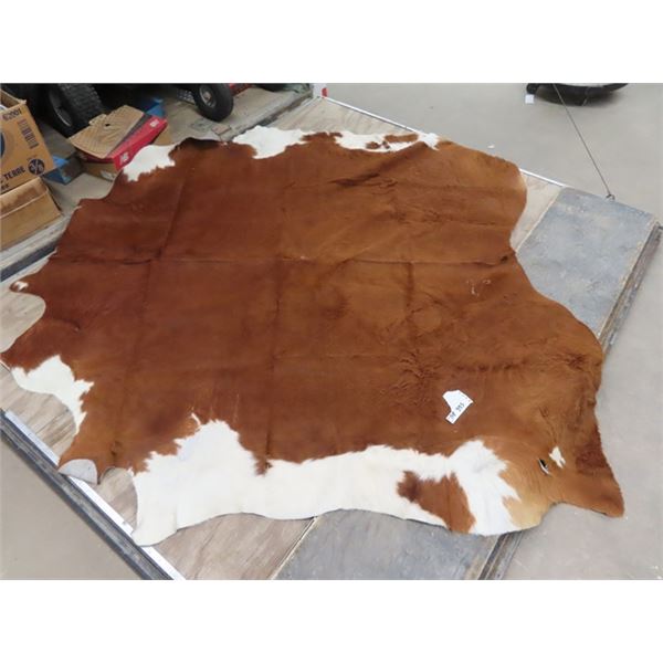 Tanned Cow Hide Approx 6.5' x 6.5'