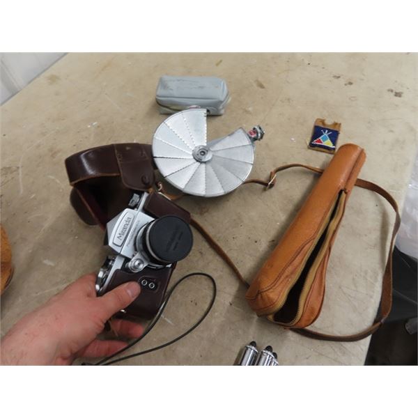 Minolta Camera, 2 Polaroid  Cameras -1 is Zip, Plus Flash, Camera Bag & Tripod