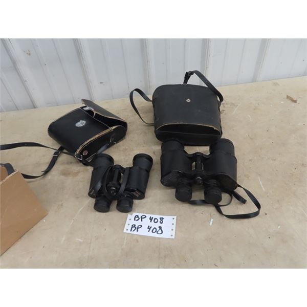 2 Sets  Binoculars w Cases 1) Tasco 8 x 40 & 1) Airforce 10 x 50
