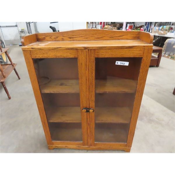 Oak 2 DR China Cabinet - 45"H 34"W 10"D