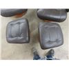 Image 4 : Set of Leather Swivel Chairs w Ottoman