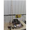 Image 1 : Full Fishing Rackle Box, Vintage Tackle Box, 2 Old Rods & 6 Reels