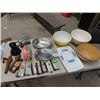 Image 1 : Mixing Bowls - 1 Is Pyrex, Spiggots, Coleman Lantern Parts, Platters, Plus!