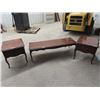 Image 1 : 3 Pc Coffee Table Set - Coffee Table 16" 59" 20"4 End Table 22" 22" 25"
