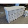 Image 2 : Wicker 6 Drawer Dresser & Stand Dresser = 33" x 54" x 17" , Stand 21" x 12" x 12"