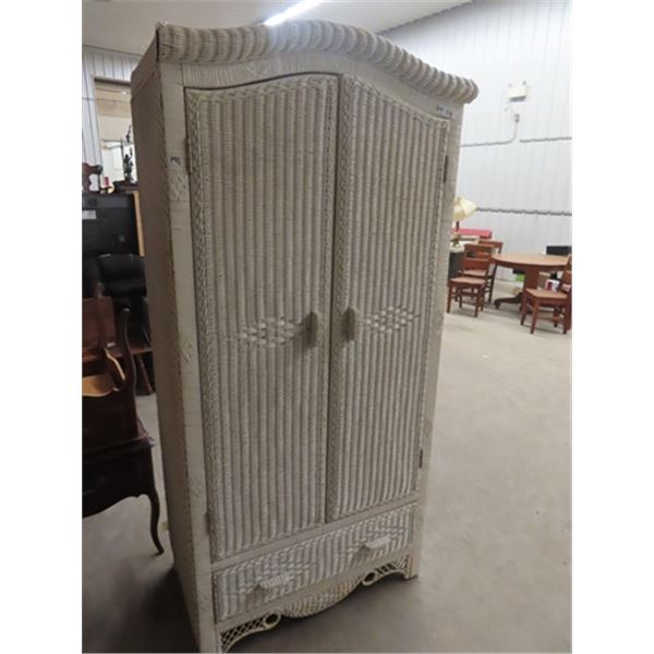 Wicker Armoire 77' x 37" x 21"