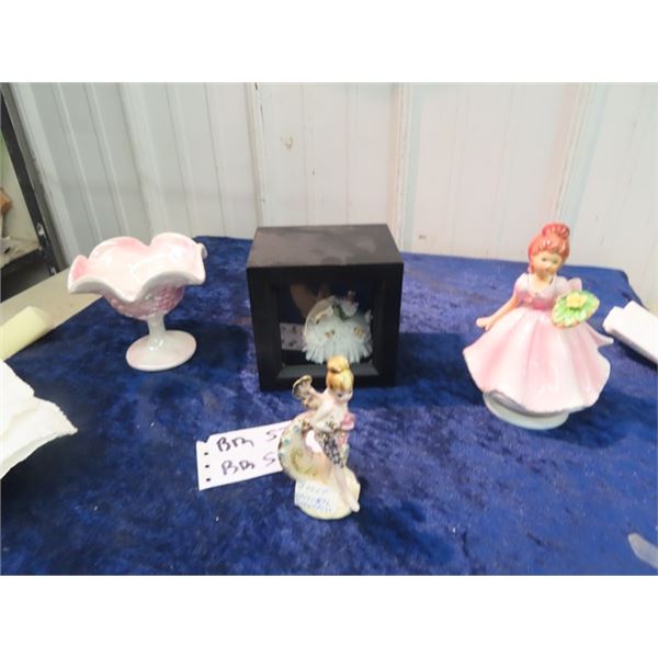 Dressden Figurine in Shadow Box, 2 3/4" , Musical Figurine Plus More!