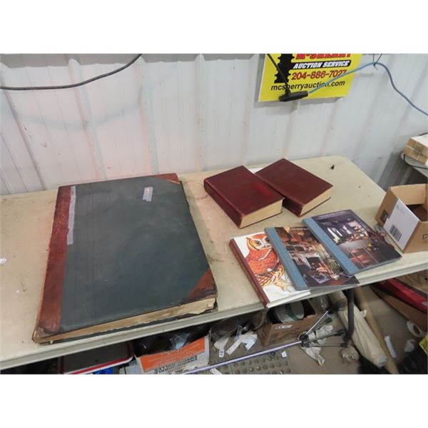 1886 Daily Manitoba Saturday Evening Newspaper Binded Up,  & 2 Old Webster Dictionaries