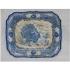 Image 1 : Large Square Blue and White Turkey Platter