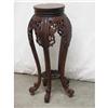 Image 1 : Teak Carved Two Tier Stand