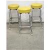 Image 1 : Set of 3 Retro Bar Stools, Vintage Yellow
