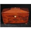 Image 1 : Flame Mahogany Tea Caddy c 1900s
