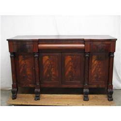 Fine Mahogany Buffet, Hairy Paw Feet, ca. Mid 19th C.