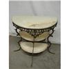 Image 2 : Console, Three-Tier Brass & Marble