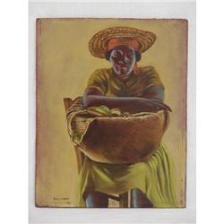 Simonds Black American Oil on Board
