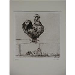 Sigmund Abeles, Drypoint Etching 1981