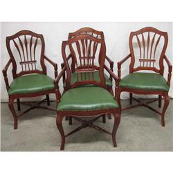 Four Mahogany Arm Chairs