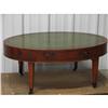 Image 1 : Wm. A. Berkey Oak Pine Veneer Green Leather Table