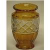 Image 1 : Gold Cut Glass Vase