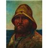 Image 1 : "Old Salt" Fisherman Oil Canvas C, 1880